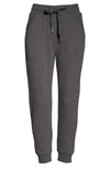 Zella Amazing Fleece Crop Jogger Pants In Grey Medium Charcoal Heather