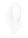 Jennifer Behr Violette Pearl-embellished Veil Headband In Neutrals