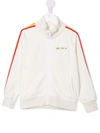 Palm Angels Side-stripe Track Jacket In White