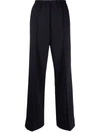 Palm Angels Side-stripe Straight-leg Trousers In Blue