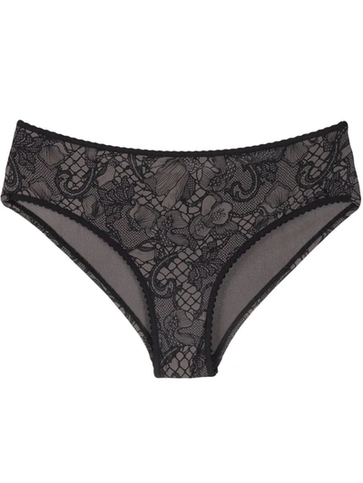 Marlies Dekkers Abstract-print Finished-edge Briefs In Black