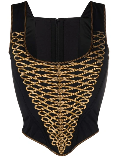 Marlies Dekkers Embroidered Scoop-neck Corset In Black