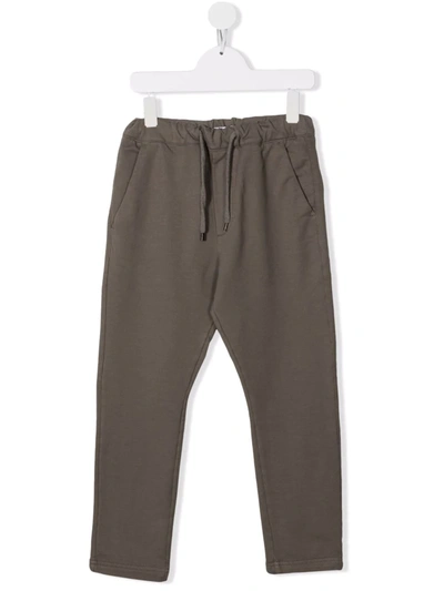 Paolo Pecora Kids' Drawstring Casual Trousers In Grey