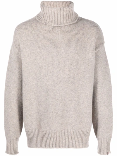Extreme Cashmere Roll-neck Cashmere Jumper In Neutrals