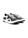 Msgm Teen Logo-laces Low-top Sneakers In Black