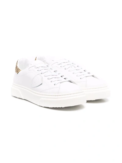Philippe Model Kids' Chunky-sole Leather Trainers In White