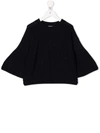 Il Gufo Ribbed-knitted Jumper In Blue