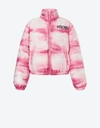Moschino Painting Print Down Puffer Jacket In Pink