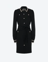 MOSCHINO GEORGETTE SHIRT DRESS WITH PEARLS