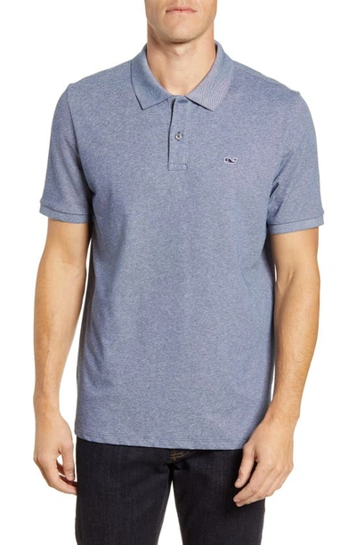 Vineyard Vines Edgartown Piqué Performance Polo In Moonshine