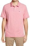 Vineyard Vines Edgartown Piqué Performance Polo In Papaya Passion