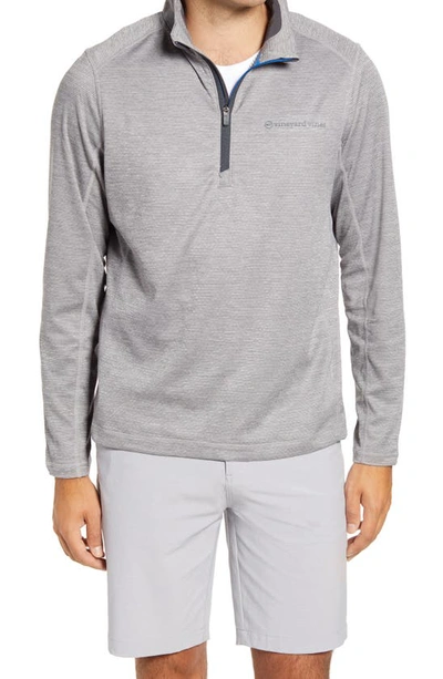 Vineyard Vines Sankaty Half Zip Performance Pullover In Sharkskin