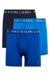 Polo Ralph Lauren Assorted 3-pack 4d Flex Performance Mesh Boxer Briefs In Blue/ Royal/ Navy