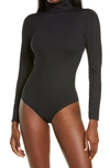 Spanxr Suit Yourself Long Sleeve Mock Neck Bodysuit In Classic Black