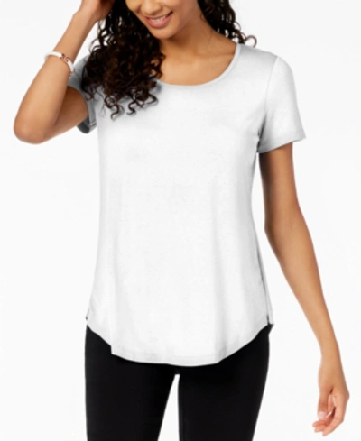 Jm Collection Women's 3/4-sleeve Scoop Neck Top, Created For Macy's In Bright White