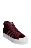 Adidas Originals Adidas Women's Originals Nizza Platform Mid Casual Shoes In Red