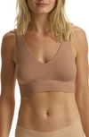 Commando Butter Comfy Longline Bralette In Brown