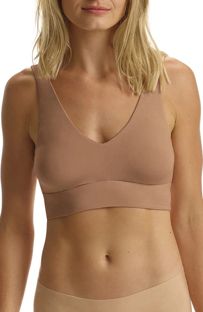 Commando Butter Comfy Longline Bralette In Brown