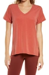 Zella Ava T-shirt In Rust Bossa Nova