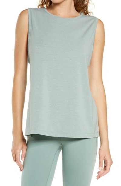 Zella Work For It Easy Tank Top In Green Shore