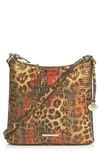 Brahmin Katie Croc Embossed Leather Crossbody Bag In Tartan Animal