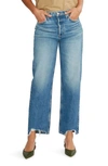 Atica Tyler High Waist Straight Leg Ankle Jeans In Stone Hill