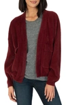 Kut From The Kloth Jana Open Front Cardigan In Bordeaux