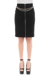 Moschino Draped Chain Cotton Fleece Skirt In 1555 Fantasy Print Black
