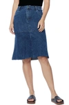 Wash Lab Denim Trumpet Skirt In River Blue