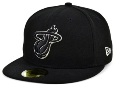 New Era Miami Heat Black White 59fifty Cap