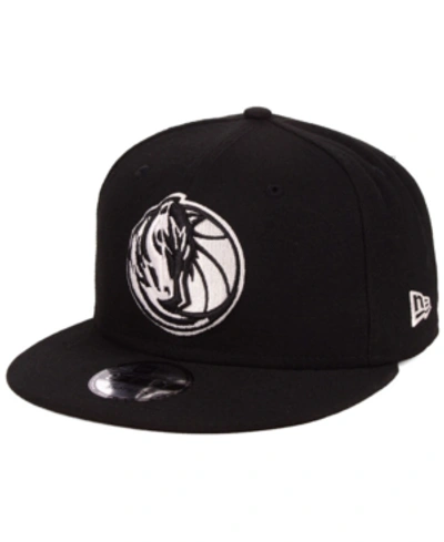 New Era Dallas Mavericks Black White 9fifty Snapback Cap