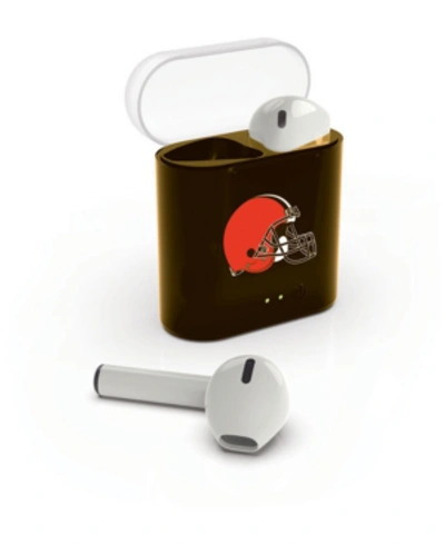 Lids Prime Brands Cleveland Browns Wireless Earbuds In White/orange