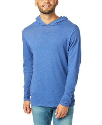 Alternative Apparel Men's Keeper Jersey Pullover Hoodie In Vintage-like Royal