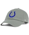 47 Brand Indianapolis Colts Clean Up Cap In Gray