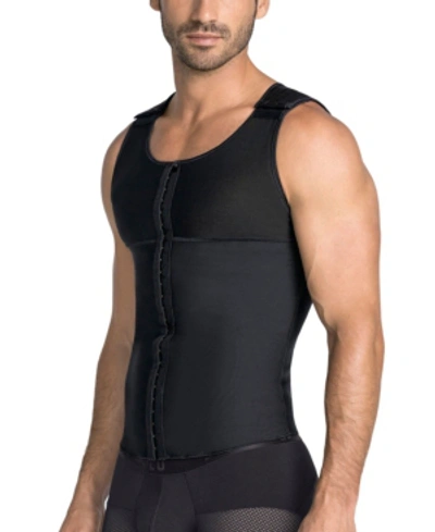 Leo Men's Firm Shaper Vest With Back Support In Black