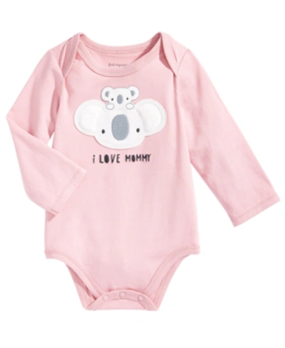 First Impressions Baby Girls I Love Mommy Koala Bodysuit, Created For Macy's In Blushing Bloom