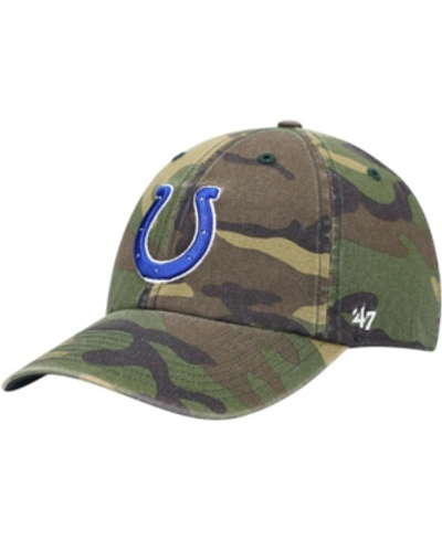 47 Brand Men's Indianapolis Colts Woodland Clean Up Adjustable Cap In Camo