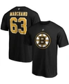 Fanatics Men's Brad Marchand Boston Bruins Team Authentic Stack Name And Number T-shirt In Black