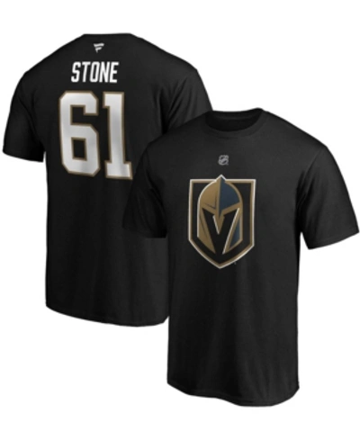 Fanatics Branded Men's Mark Stone Vegas Golden Knights Team Authentic Stack Name & Number T-shirt In Black