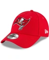 NEW ERA MEN'S RED TAMPA BAY BUCCANEERS THE LEAGUE LOGO 9FORTY ADJUSTABLE HAT