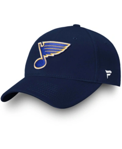 Authentic Nhl Apparel Fanatics Branded Men's Navy St. Louis Blues Core Adjustable Hat