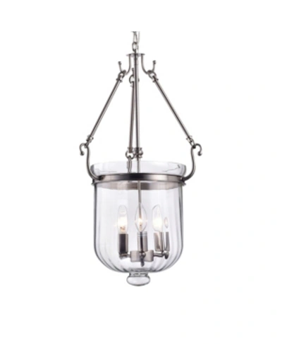 Home Accessories Winfield 14" 3-light Indoor Pendant Lamp With Light Kit In Silver