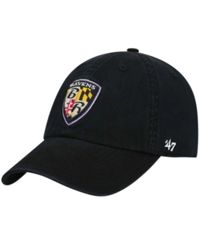 47 Brand Men's Baltimore Ravens Clean Up Alternate Adjustable Cap In Black