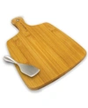 Berghoff Berhoff Bamboo 2 Piece Paddle Board And Aaron Probyn Cheese Knife Set In Brown