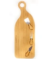 BERGHOFF BAMBOO 4 PIECE PADDLE CHEESE BOARD SET WITH 3 TOOLS