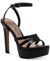 Jessica Simpson Balina 3 Womens Strappy Open Toe Heels In Black