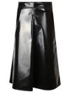 Moncler Genius 2 Moncler 1952 Faux Leather Midi Skirt In Black