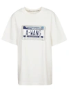 ALEXANDER WANG LICENSE PLAT PRINT SHORT SLEEVE T-SHIRT,UCC3211441 110