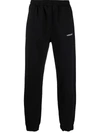 Helmut Lang Embroidered-logo Drawstring Joggers In Black