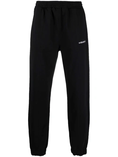 Helmut Lang Embroidered-logo Drawstring Joggers In Black
